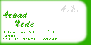 arpad mede business card